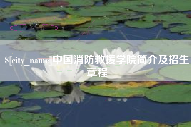 武安中国消防救援学院简介及招生章程