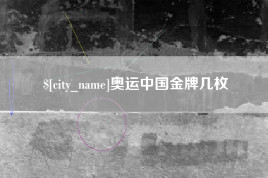 武安奥运中国金牌几枚