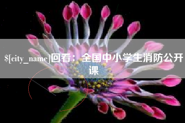 武安回看：全国中小学生消防公开课