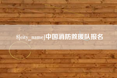 武安中国消防救援队报名