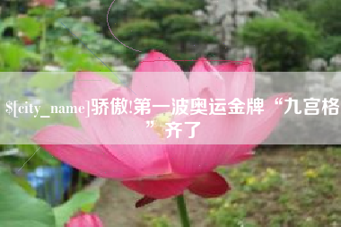 武安骄傲!第一波奥运金牌“九宫格”齐了