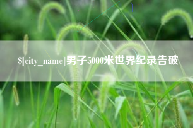 武安男子5000米世界纪录告破