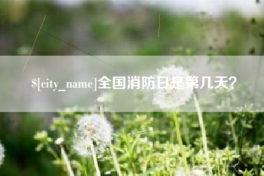 武安全国消防日是第几天？