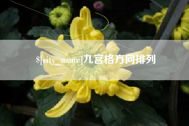 武安九宫格方向排列