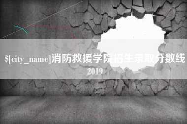 武安消防救援学院招生录取分数线2019