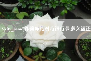 武安诈骗冻结对方银行卡,多久返还