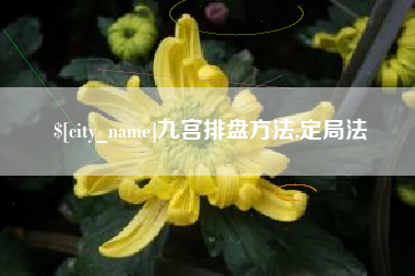 武安九宫排盘方法,定局法