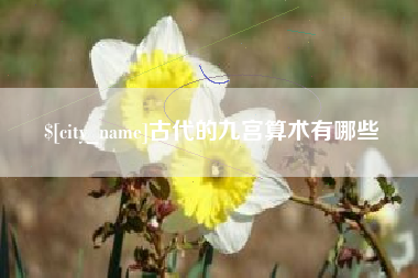 武安古代的九宫算术有哪些