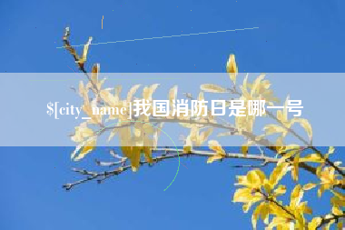 武安我国消防日是哪一号