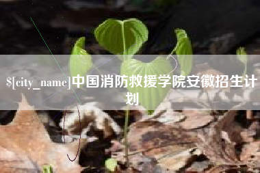 武安中国消防救援学院安徽招生计划