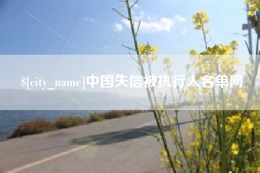 武安中国失信被执行人名单网