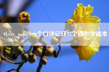 武安一个口诀记住34个省小学课本
