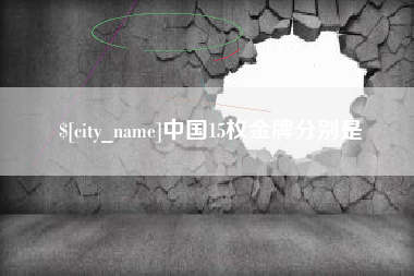 武安中国15枚金牌分别是