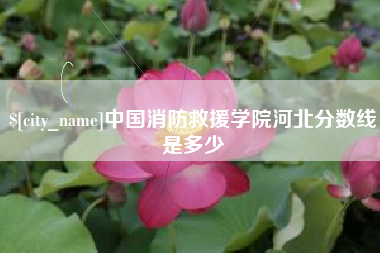 武安中国消防救援学院河北分数线是多少