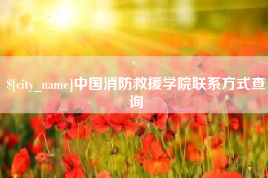 武安中国消防救援学院联系方式查询