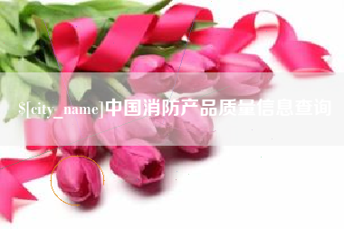 武安中国消防产品质量信息查询