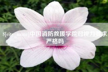 武安中国消防救援学院对视力要求严格吗