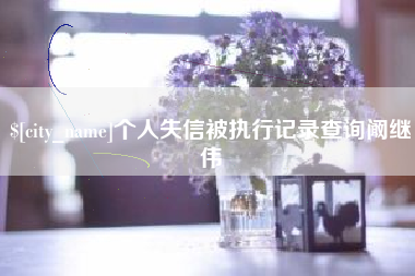 武安个人失信被执行记录查询阚继伟