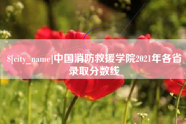 武安中国消防救援学院2021年各省录取分数线