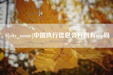 武安中国执行信息公开网有app吗