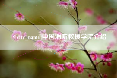 武安中国消防救援学院介绍