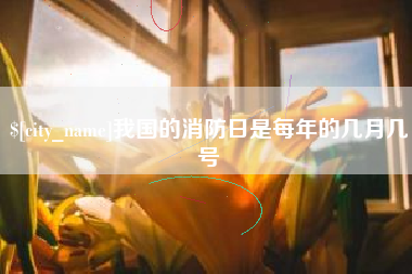 武安我国的消防日是每年的几月几号