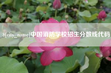 武安中国消防学校招生分数线代码