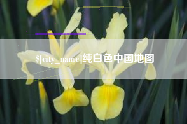 武安纯白色中国地图