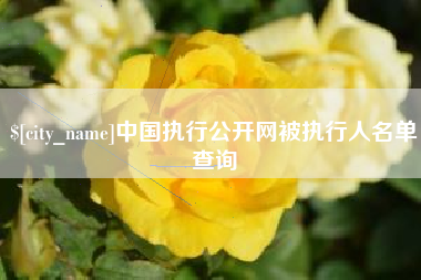 武安中国执行公开网被执行人名单查询