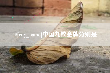 武安中国九枚金牌分别是