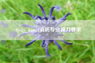 武安消防专业视力要求
