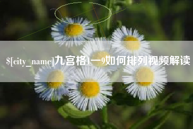 武安九宫格1一9如何排列视频解读