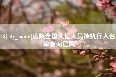 武安法院全国失信人员被执行人名单查询官网