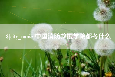 武安中国消防救援学院都考什么