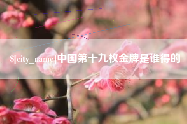 武安中国第十九枚金牌是谁得的