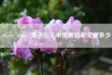 武安男子五千米世界冠军奖金多少