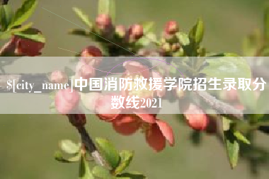 武安中国消防救援学院招生录取分数线2021