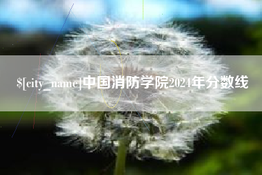 武安中国消防学院2024年分数线