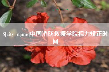 武安中国消防救援学院视力矫正时间
