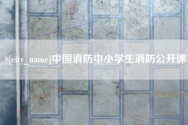 武安中国消防中小学生消防公开课