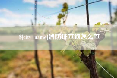 武安消防证查询怎么查