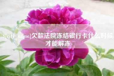 武安欠款法院冻结银行卡什么时候才能解冻