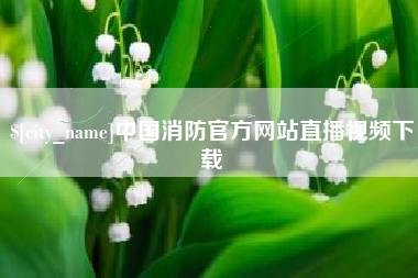 武安中国消防官方网站直播视频下载