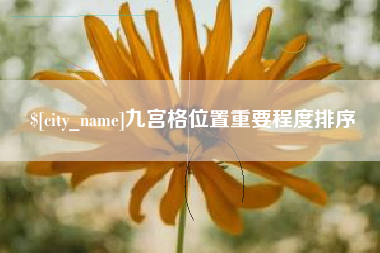 武安九宫格位置重要程度排序