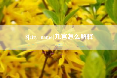 武安九宫怎么解释