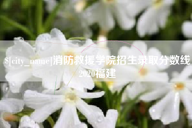 武安消防救援学院招生录取分数线2020福建