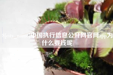 武安中国执行信息公开网官网app为什么要钱呢